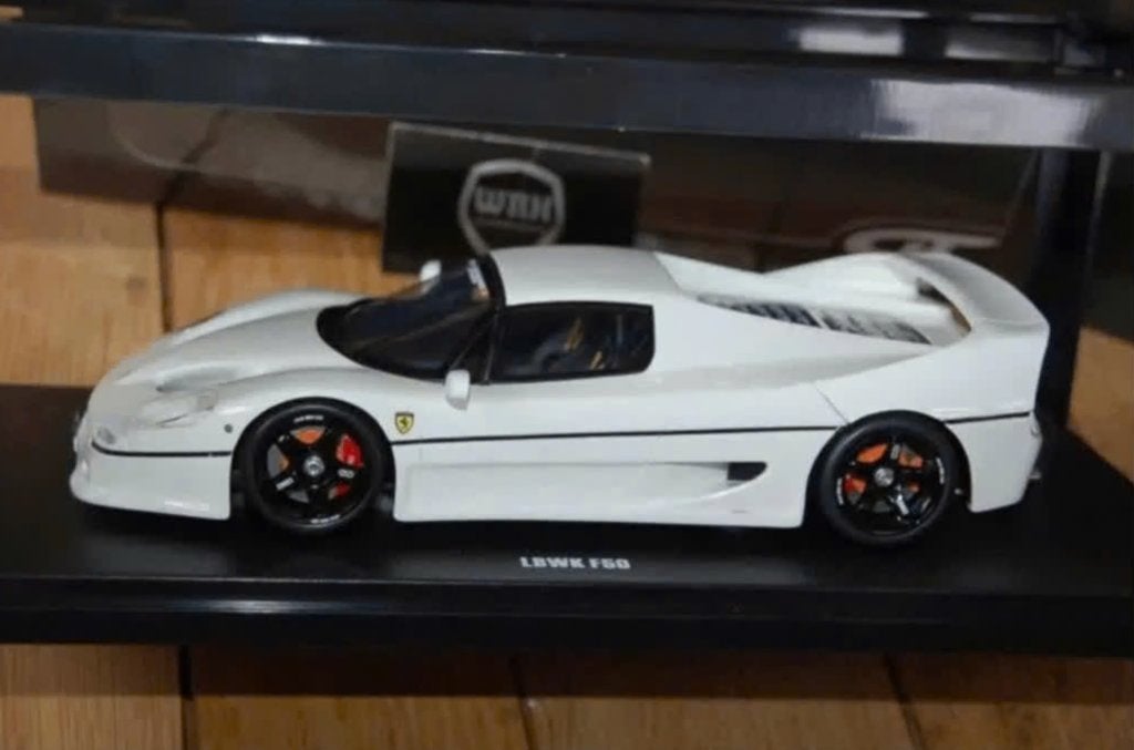 1:18 Ferrari F50 Liberty Walk white GT spirit GT437 WRH, Verzenden, Zo goed als nieuw, Auto, Overige merken