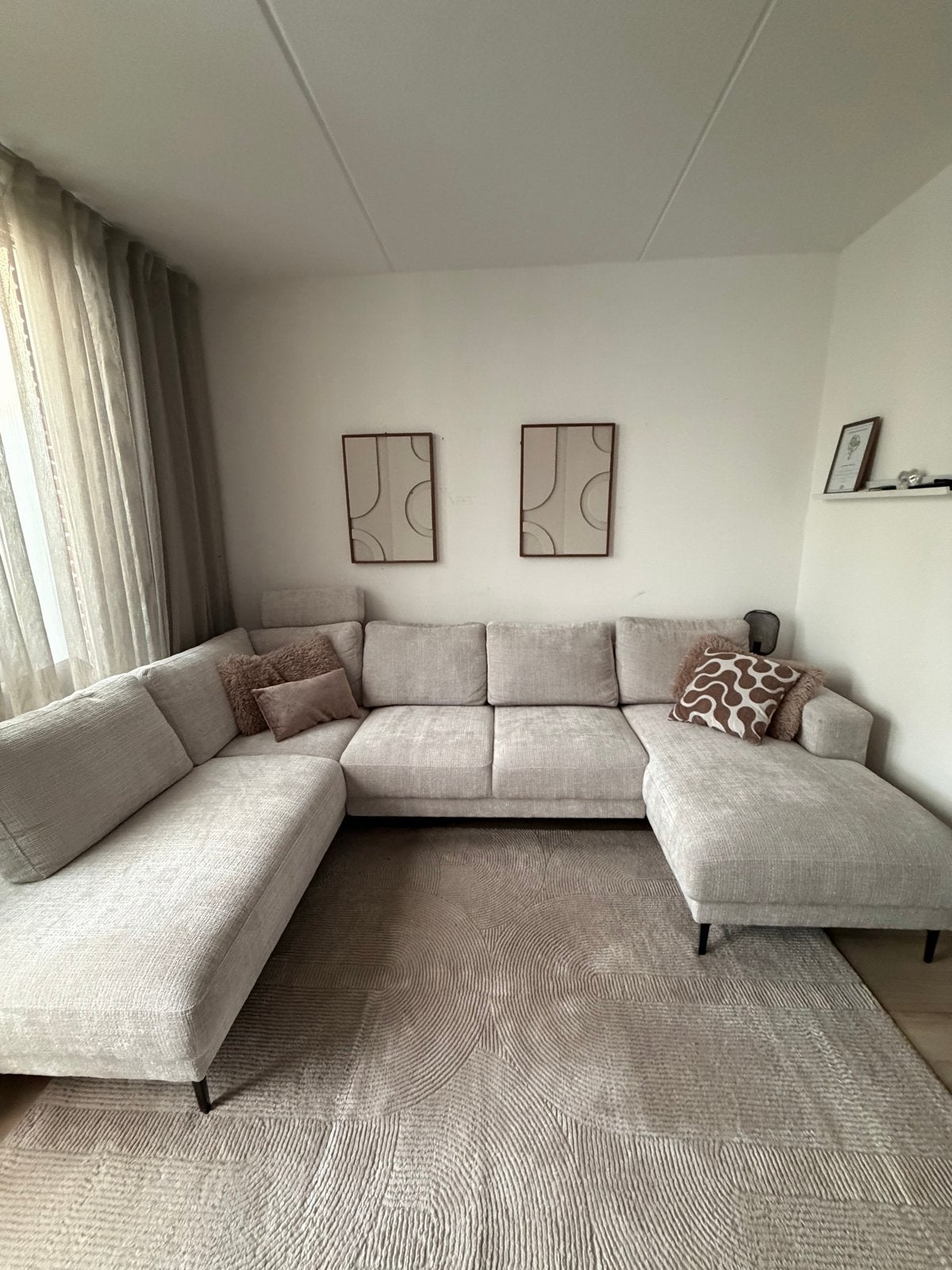 Ruime U-vormige bank - Zo goed als nieuw, Huis en Inrichting, Ophalen, Hoekbank, 300 cm of meer, Zo goed als nieuw