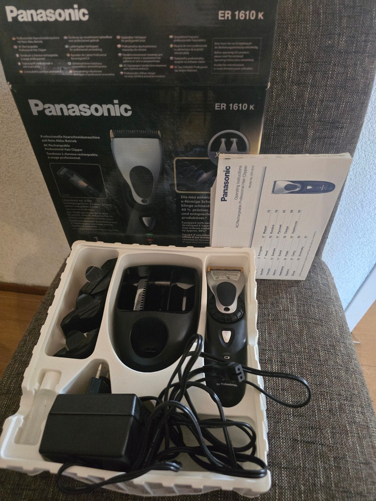 Panasonic ER 1610 K Tondeuse - B atterij te vervangen, Ophalen, Scheren en Epileren