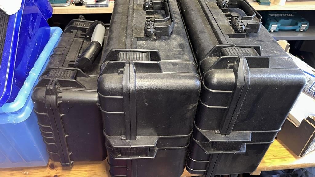 "Pelican" cases zwart waterdicht / flightcase, Ophalen of Verzenden, Zo goed als nieuw, Overige instrumenten, Flightcase