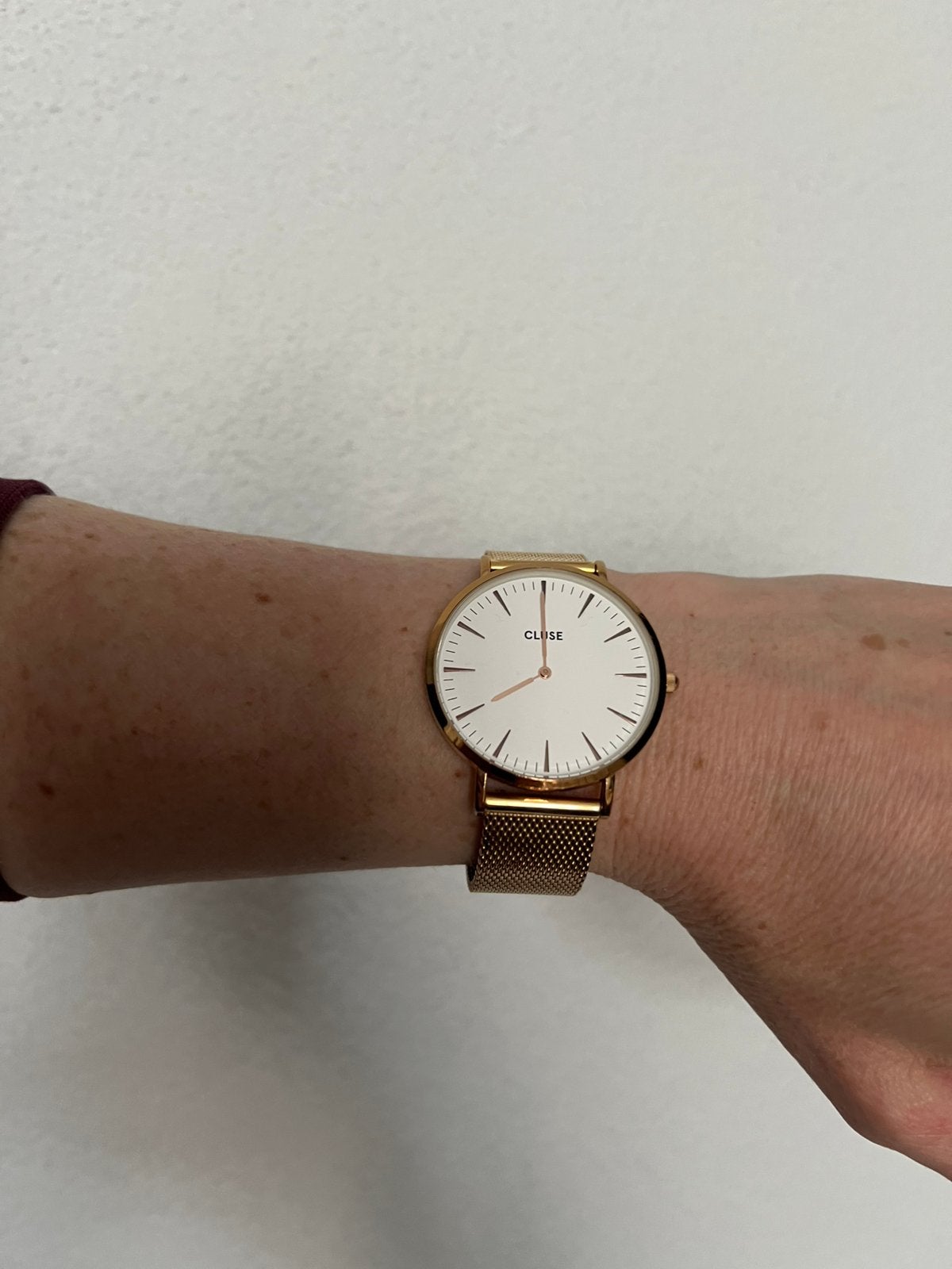 Rosegouden Cluse polshorloge, Sieraden, Tassen en Uiterlijk, Horloges | Dames, Overige merken, Staal, Gebruikt, Staal