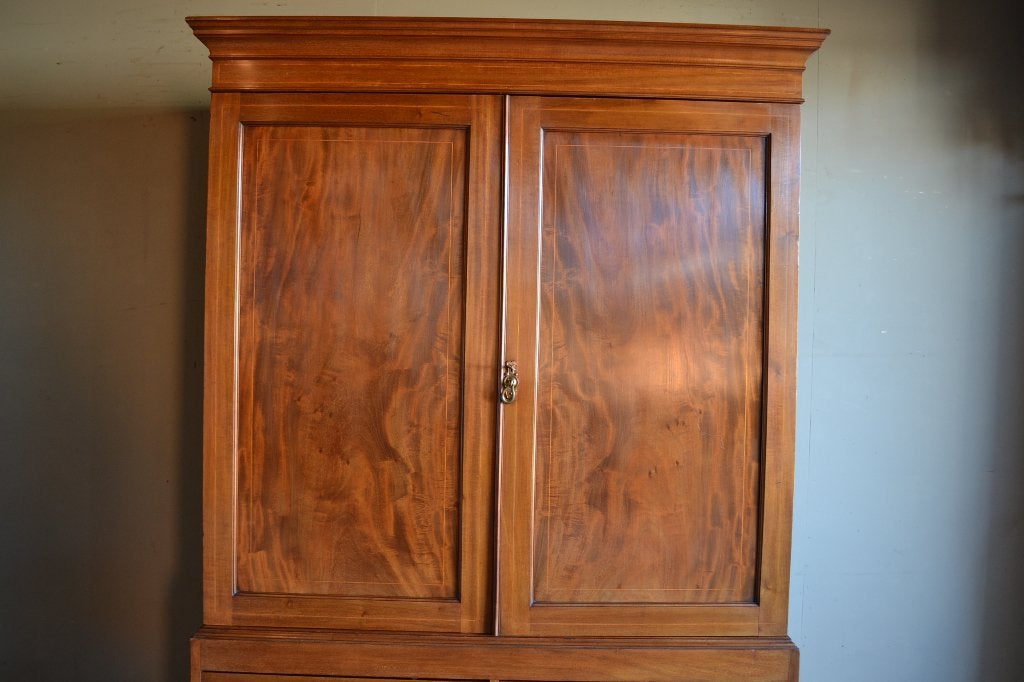 Prachtig strak antiek mahonie kabinet, Robson & Sons, Verzenden
