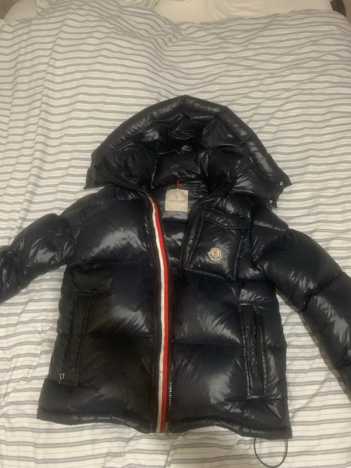 Moncler Montbelliard Winterjas - Maat M, Ophalen, Gedragen, Maat 48/50 (M), Zwart