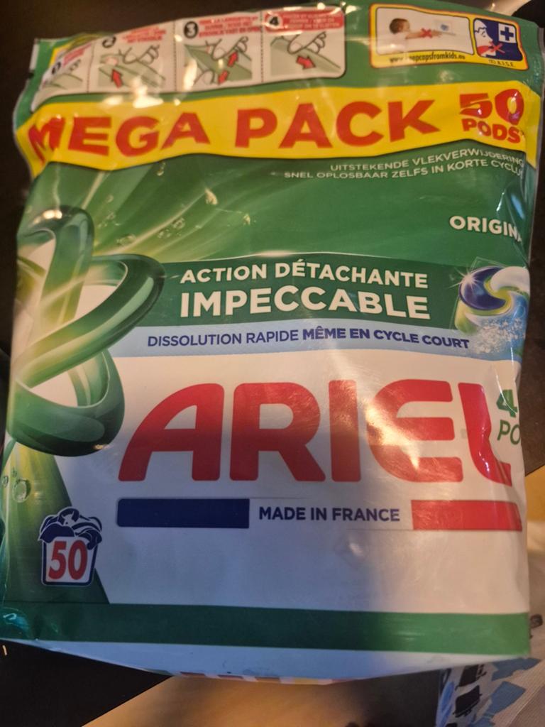 2 x Ariel Mega Pack 50 pods - Originele wasmiddel, Ophalen of Verzenden