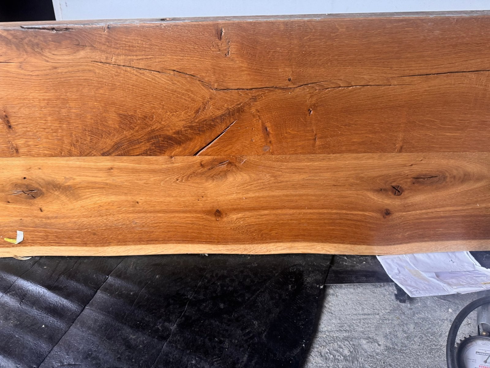 3 meter boomstam tv plank - Massief houten tv-meubel, Ophalen, Gebruikt, 200 cm of meer, Minder dan 100 cm