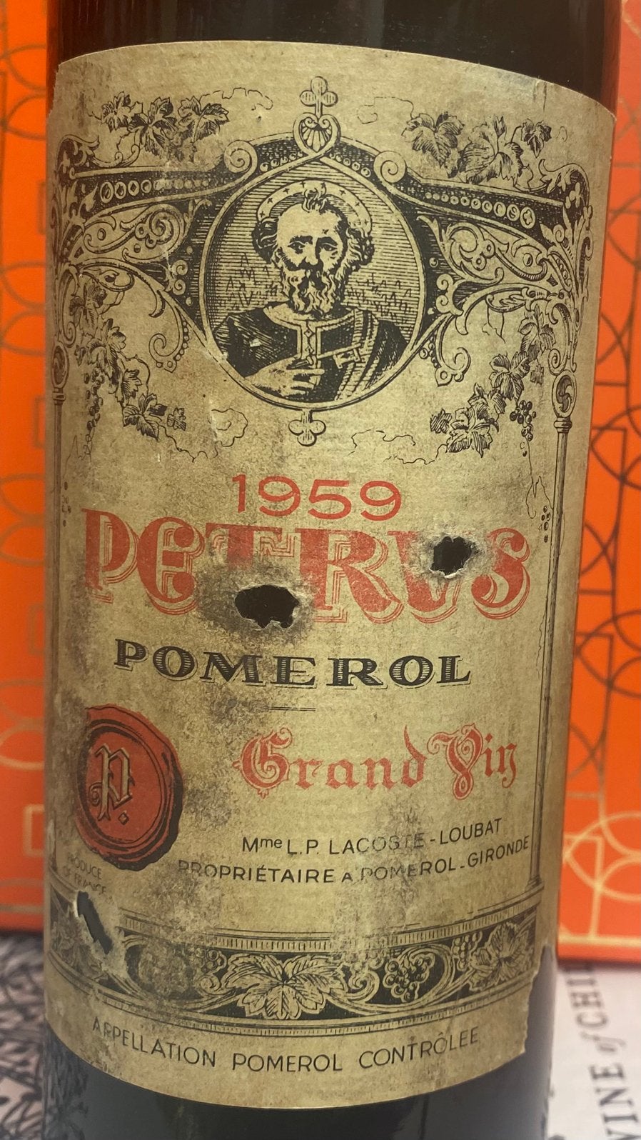 Chateau Petrus 1959, Verzamelen, Wijnen, Zo goed als nieuw, Rode wijn, Frankrijk, Ophalen
