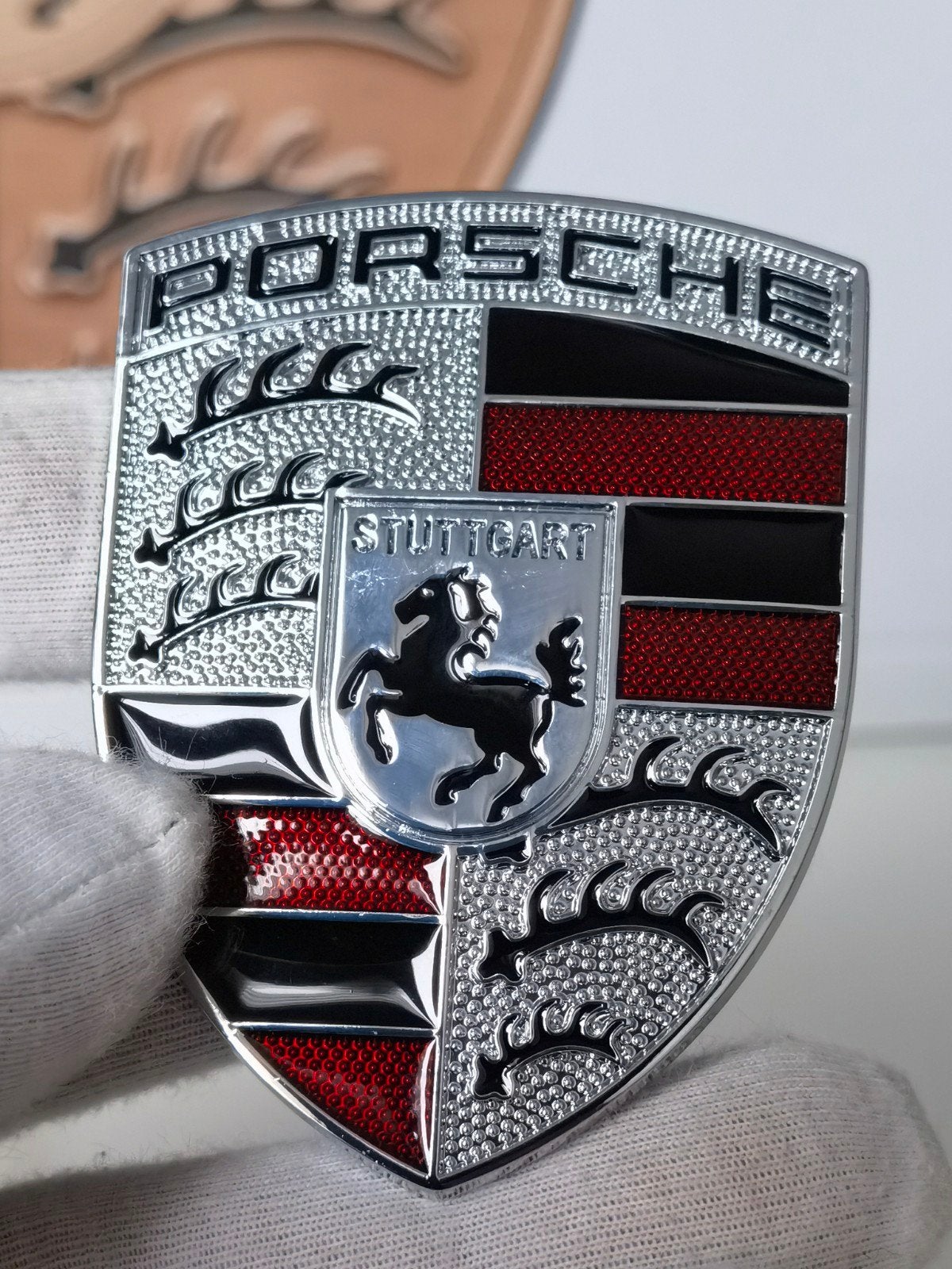 Nieuw porsche embleem voor de kofferklep of motorkap van div, Caravans en Kamperen, Ophalen of Verzenden, Nieuw