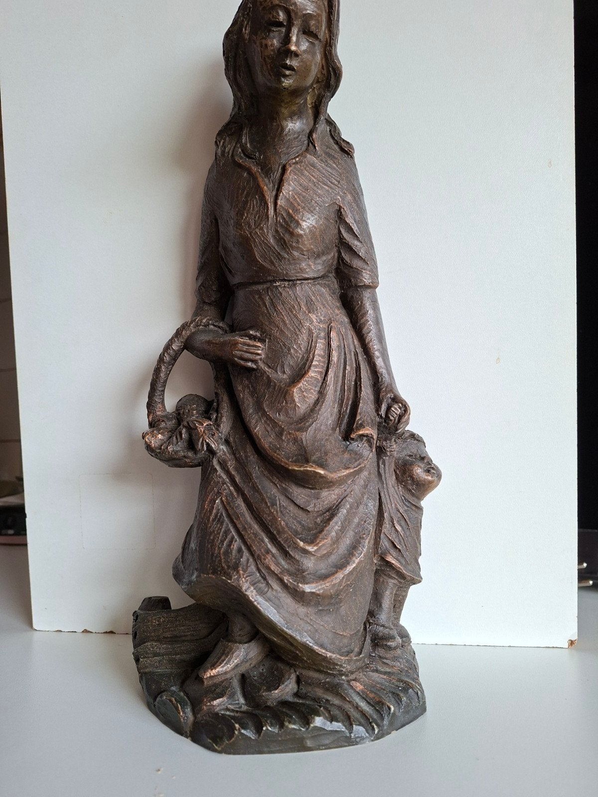 verbronsd beeld  39 cm, Ophalen of Verzenden