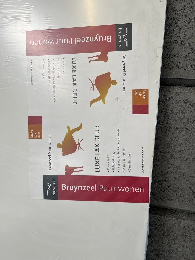 Bruynzeel Luxe Lak Deur 88x201 - in verpakking, Ophalen, 80 tot 100 cm, Binnendeur, Nieuw