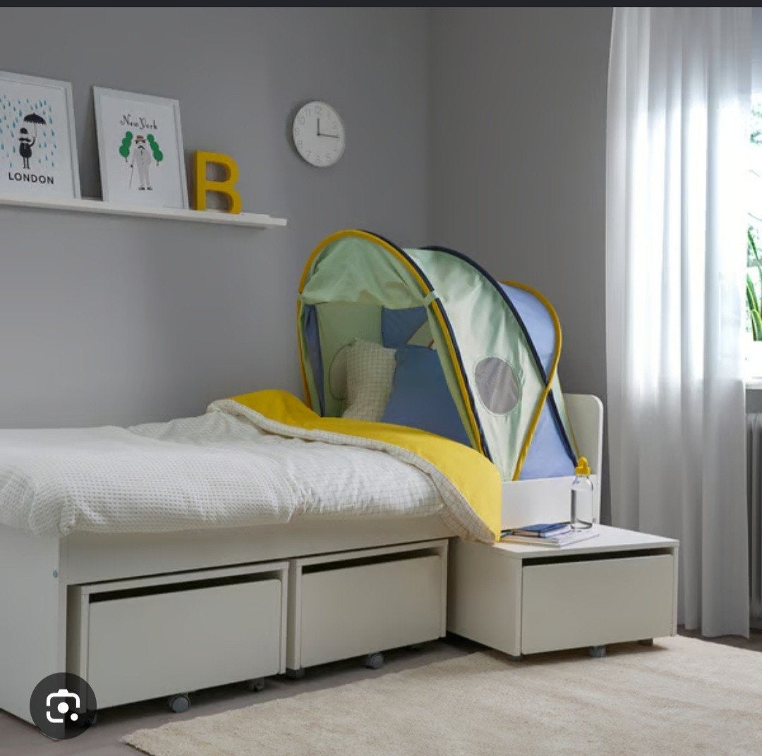 Ikea Eldfluga bedtent - Speeltent voor kinderbed, Kinderen en Baby's, Ophalen, Gebruikt, 140 tot 160 cm, 70 tot 85 cm