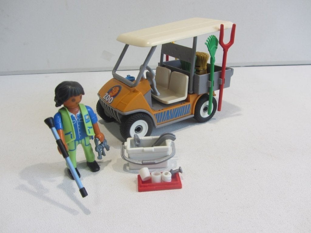 Playmobil Dierenverzorger zoo in golf karretje 6636, Kinderen en Baby's, Speelgoed | Playmobil, Ophalen, Gebruikt, Losse onderdelen