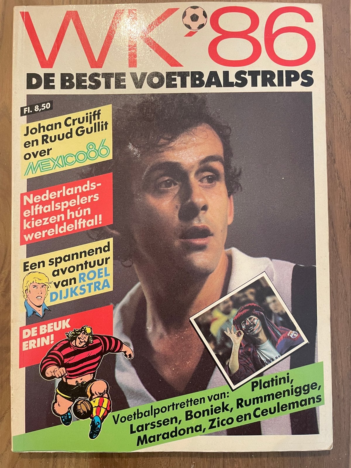 WK '86 De Beste Voetbalstrips - Johan Cruijff & Ruud Gullit, Boeken, Eén stripboek, Ophalen of Verzenden, Gelezen
