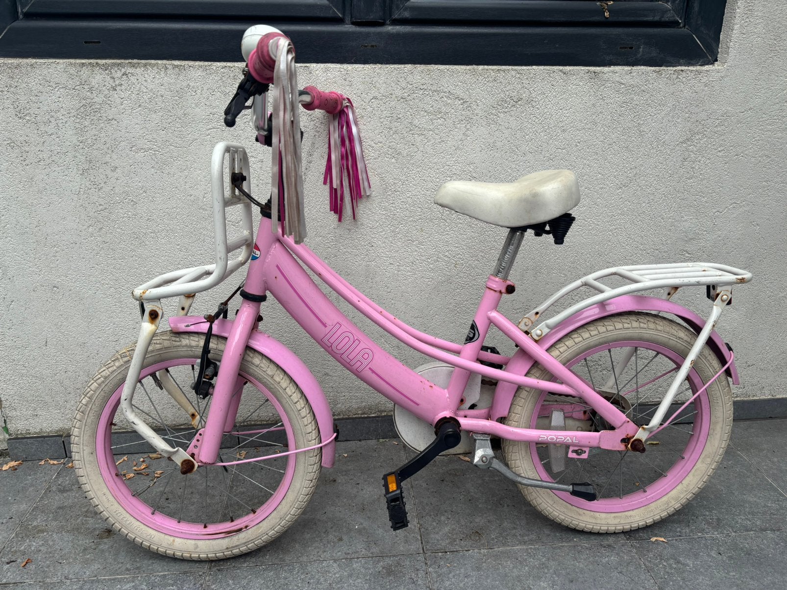 Supersuper Lola kinderfiets 16,5 inch, Fietsen en Brommers, Fietsen | Meisjes, Ophalen, Gebruikt, Terugtraprem, 16 inch