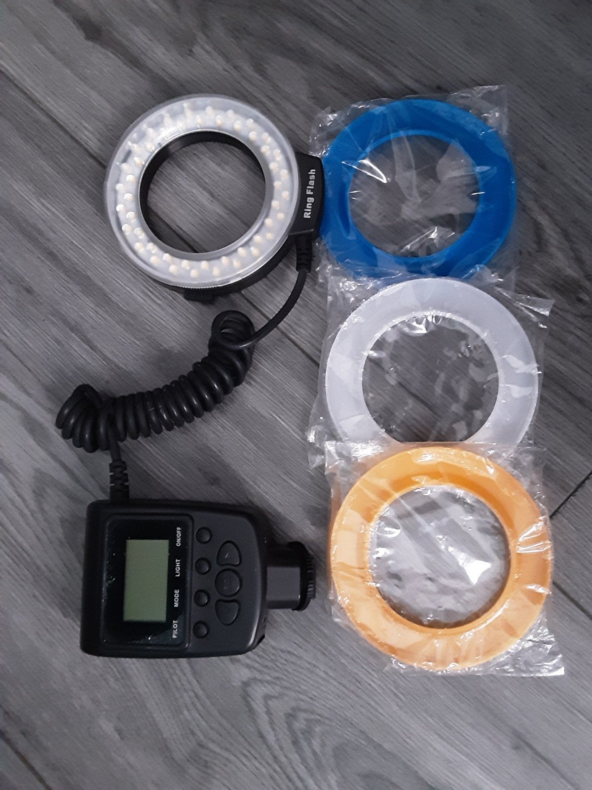 LED Ringflitser met Kleurfilters en Controller, Overige merken, Gebruikt, Inclusief accessoires, Ophalen of Verzenden