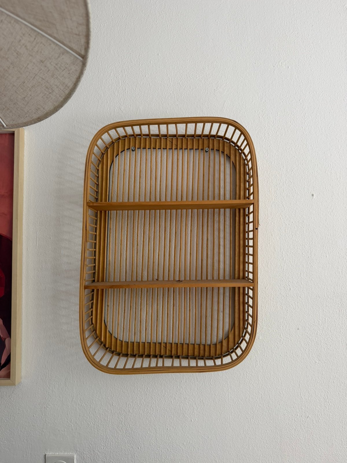 Rattan wandrek / wandplank, Ophalen, Zo goed als nieuw