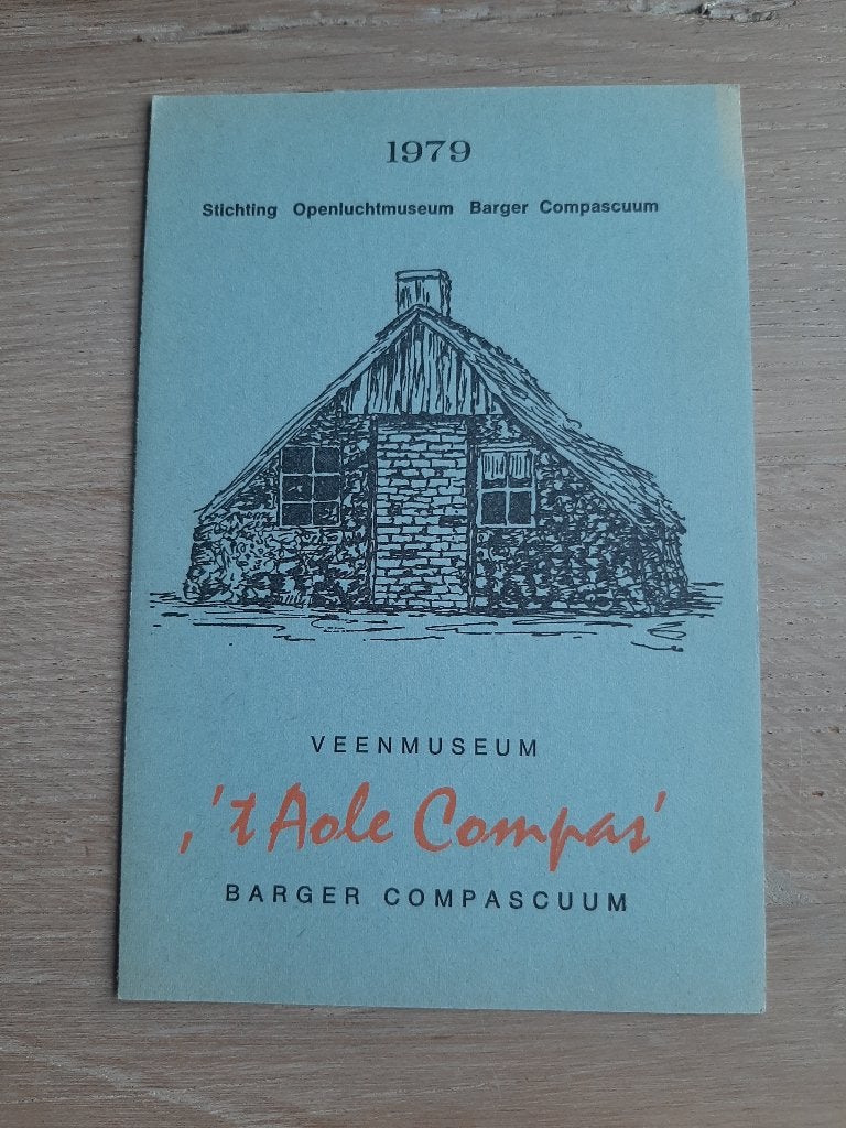 oud foldertje met plattegrondje Barger Compascuum, 1979, Folder, Veenmuseum Barger, Ophalen of Verzenden, Zo goed als nieuw