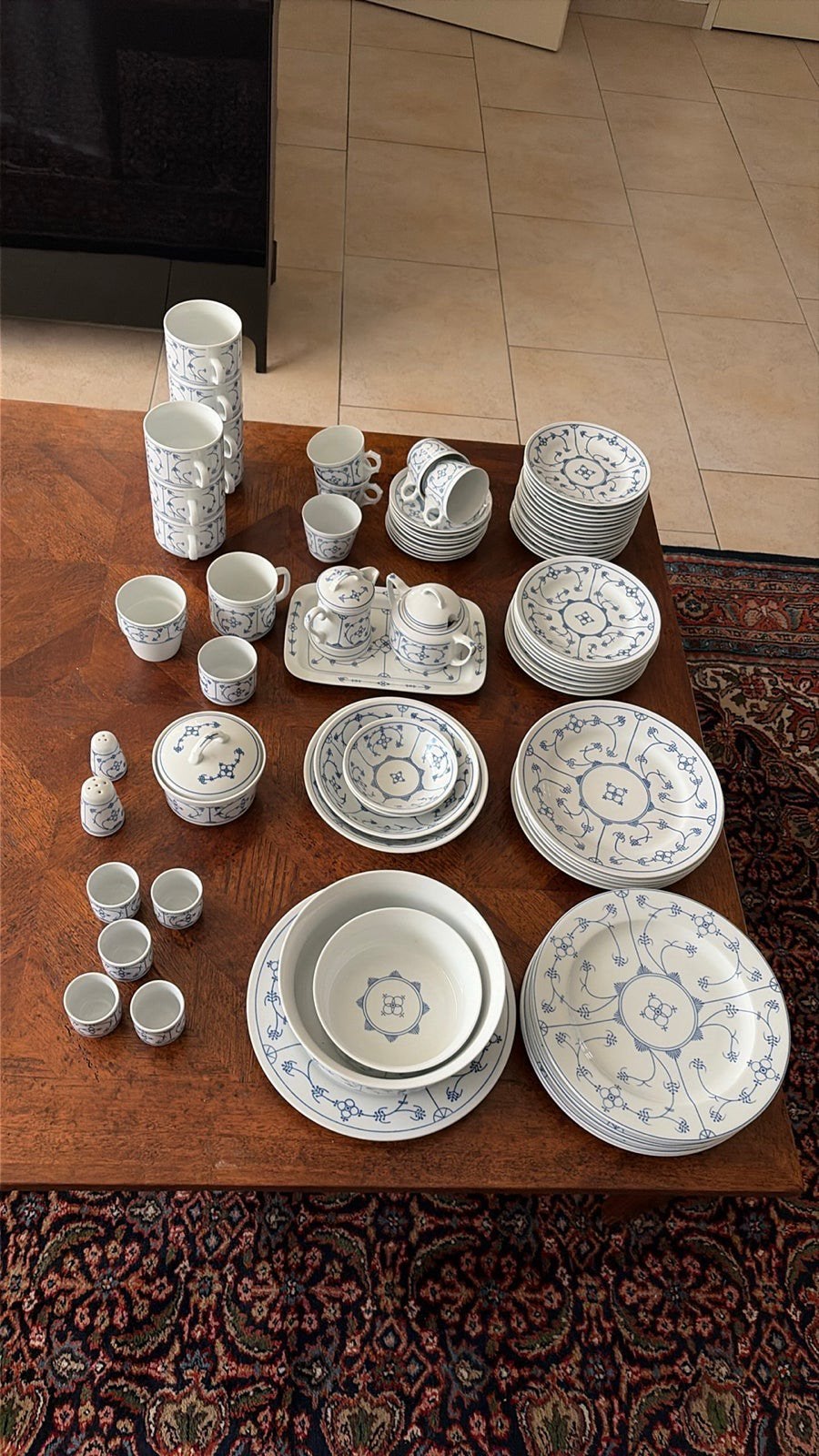 Koopje: Prachtig Blauw Saks Servies (weg = weg), Ophalen, Gebruikt, Overige merken, Klassiek