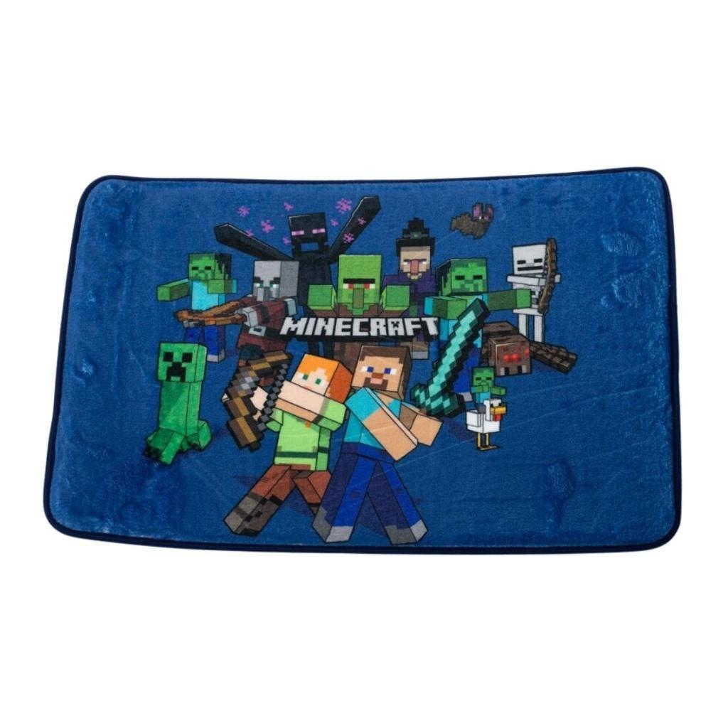Minecraft Badmat Foam / Vloerkleed Kinderkamer / Speelkamer, Ophalen of Verzenden, Nieuw, Blauw, Badmat