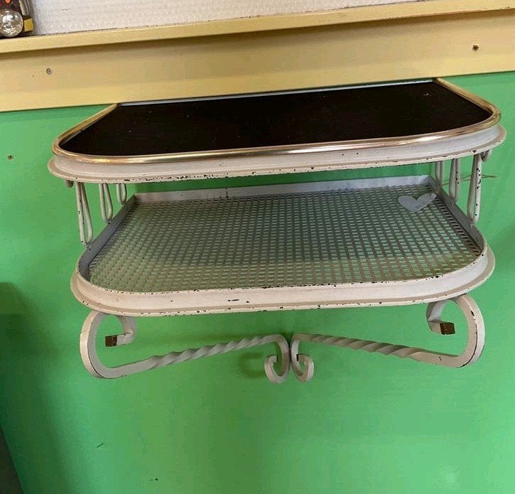 Antiek/brocante wandtafeltje/etagère, Ophalen of Verzenden