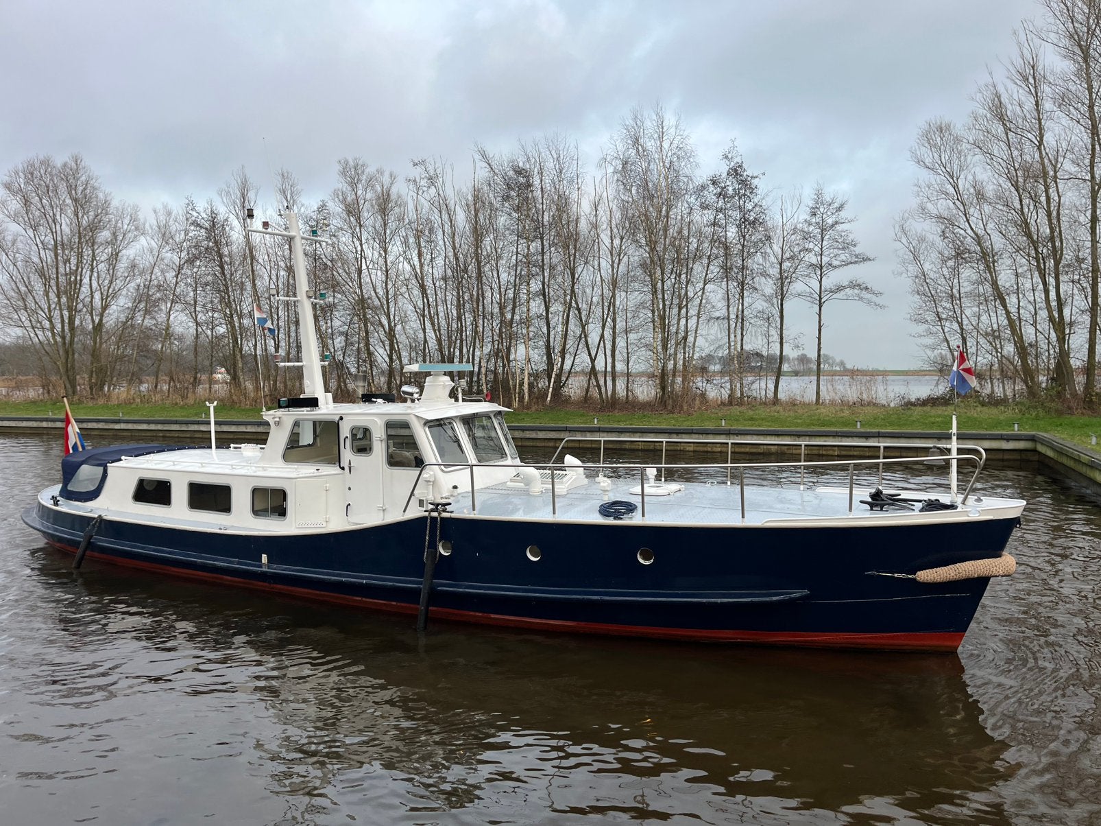 Stoere Barkas 16,5 m - woonschip, Watersport en Boten, Motorboten en Motorjachten, Gebruikt, Binnenboordmotor, Diesel, 2.00 meter