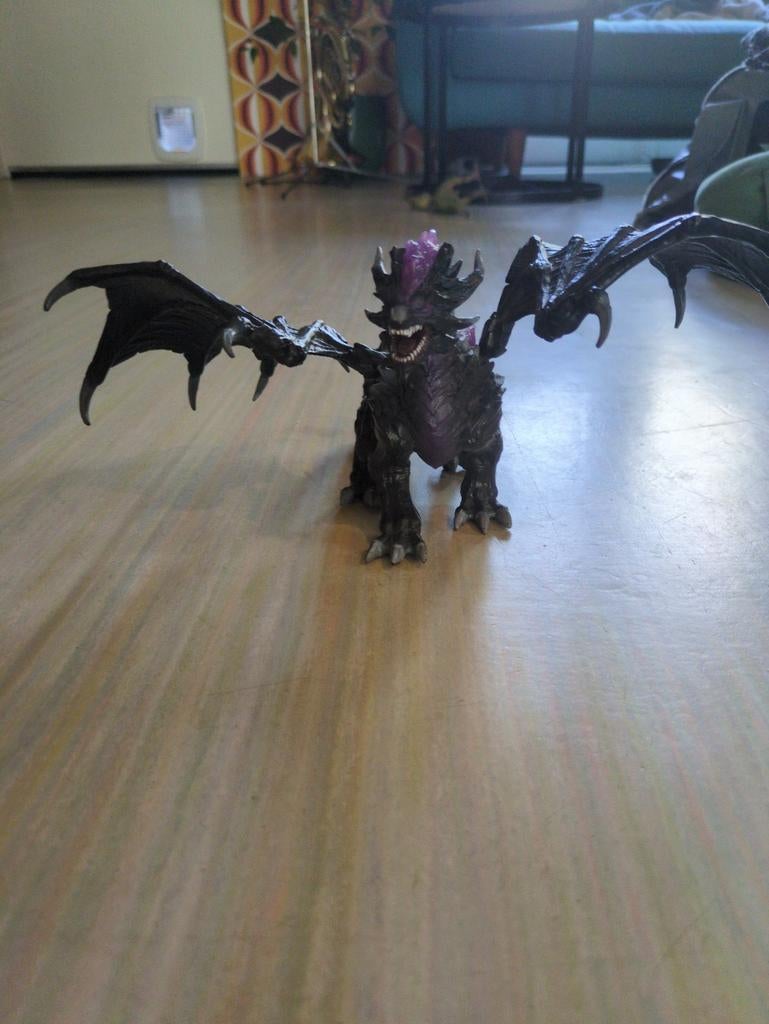 Schleich draak met paarse rug, Kinderen en Baby's, Speelgoed | Actiefiguren, Ophalen of Verzenden