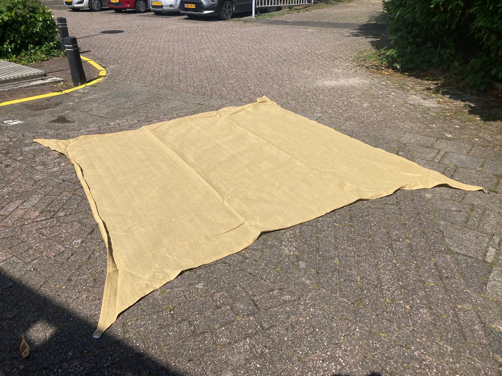 Lumaland schaduwdoek / zonnescherm 2,5 x 2,5 / 100%, Tuin en Terras, Schaduwdoeken, Ophalen of Verzenden