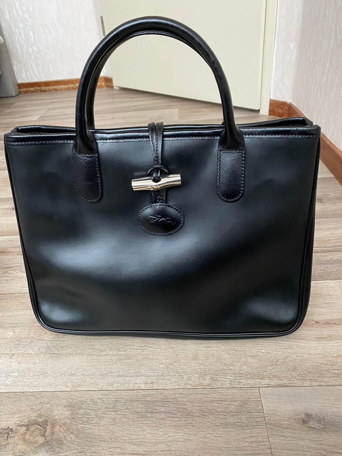 Nieuw longchamp tas zwart leer, Ophalen, Nieuw, Zwart, Handtas