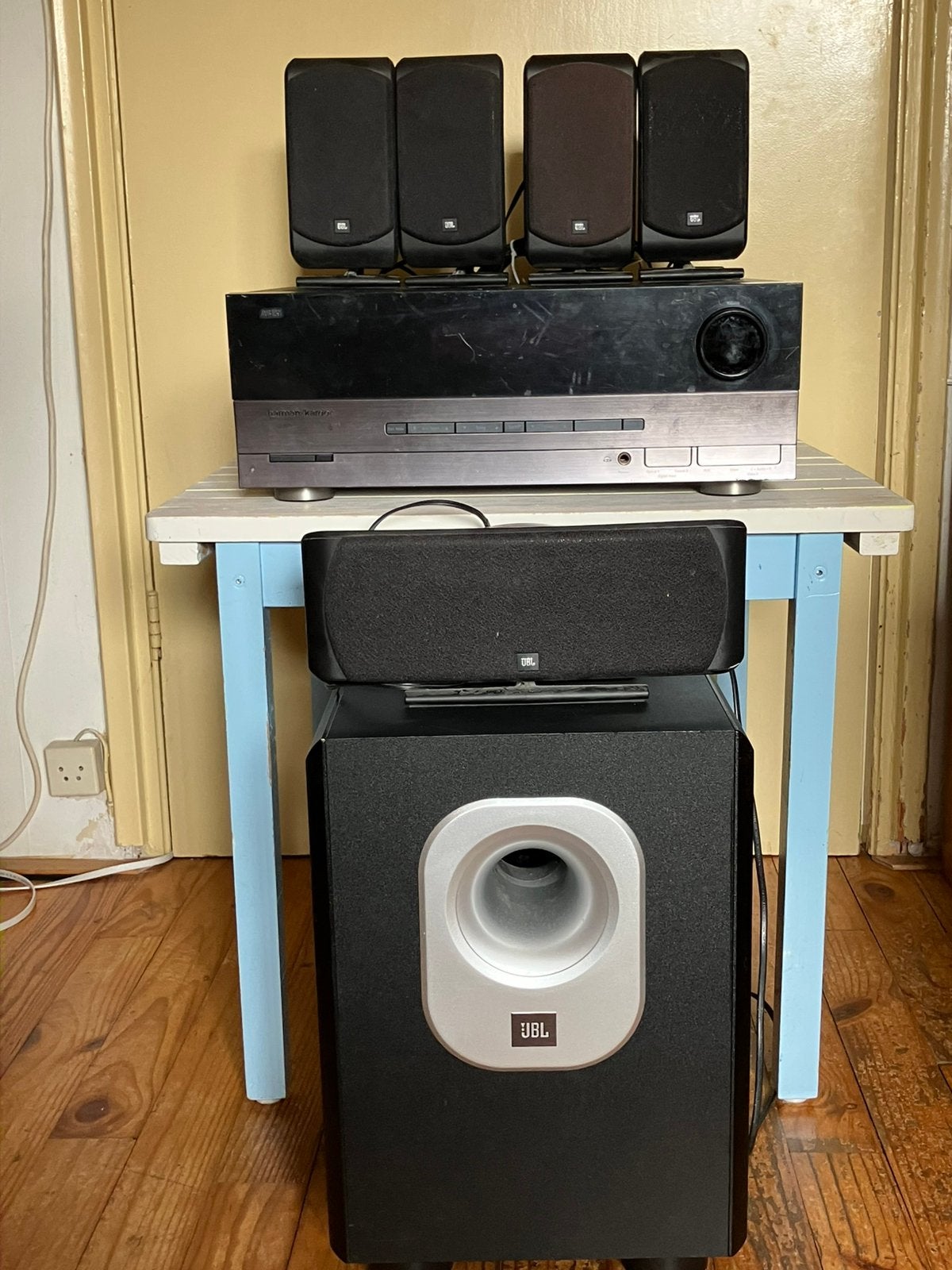 Harman Kardon 5.1 home cinema set met JBL speakers, Gebruikt, 70 watt of meer, 5.1-systeem, Overige spelers