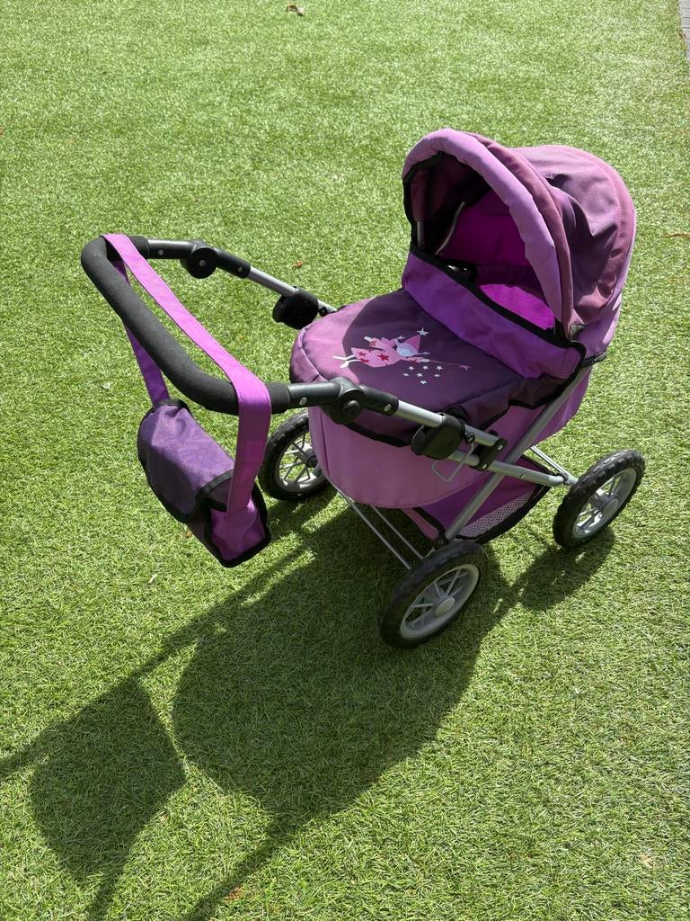 Bayer - Paarse Poppenwandelwagen, Kinderen en Baby's, Speelgoed | Poppen, Ophalen, Gebruikt, Overige typen