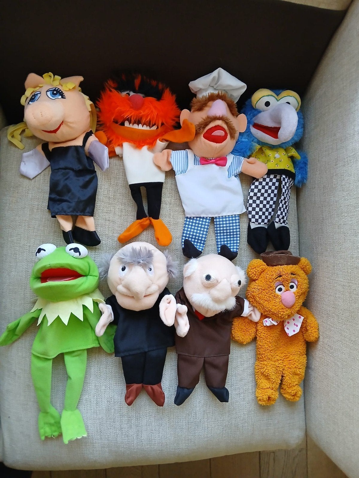 Muppets handpoppen Disney 8stk.Compleet, Ophalen of Verzenden, Zo goed als nieuw, Overige typen