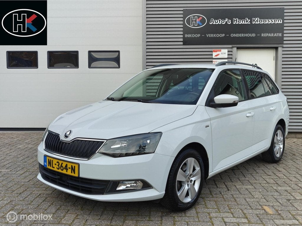 Skoda Fabia Combi 1.2TSi 90pk Drive Clima Navi LM15 PDC NAP, 40 €/maand, Euro 6, 4 cilinders, Wit