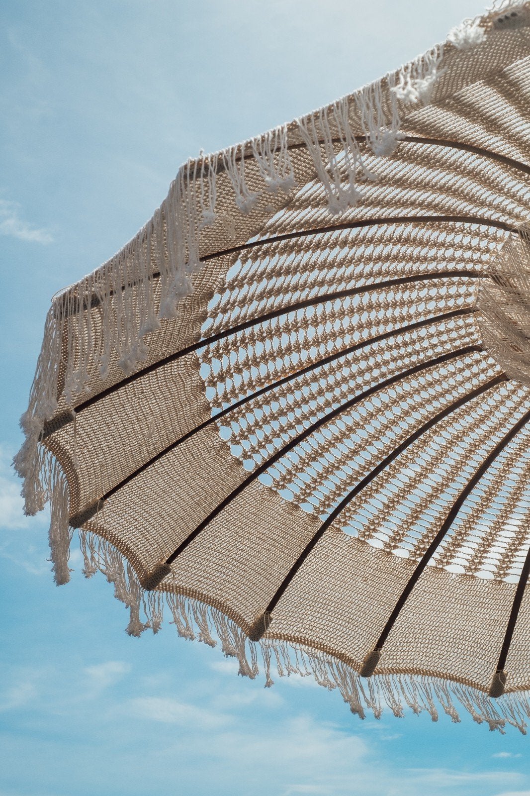 Macrame Parasol Nieuw in Doos - Aktieprijs!, Tuin en Terras, Ophalen of Verzenden, Nieuw, Stokparasol