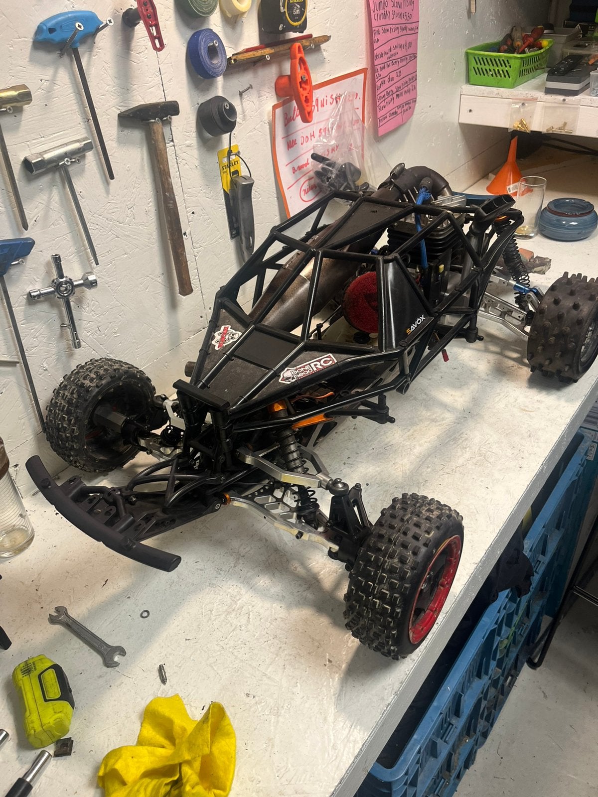 Hpi baja rc maxx 71 cc, Benzine, Auto offroad, Ophalen of Verzenden, Zo goed als nieuw