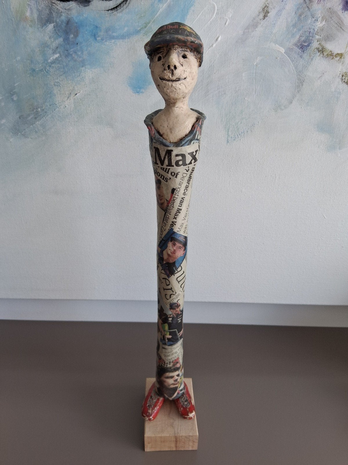 keramiek beeldje op sokkel 45 cm, Huis en Inrichting, Ophalen of Verzenden