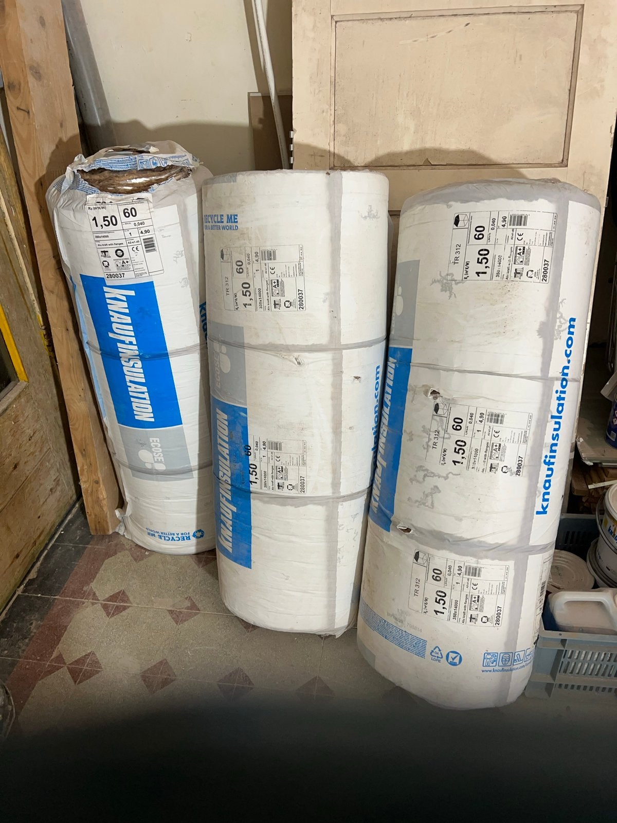 Knauf Insulation Glaswol Isolatie Rollen - 350mm x14000, 12 cm of meer, Ophalen of Verzenden, Zo goed als nieuw, 15 m² of meer