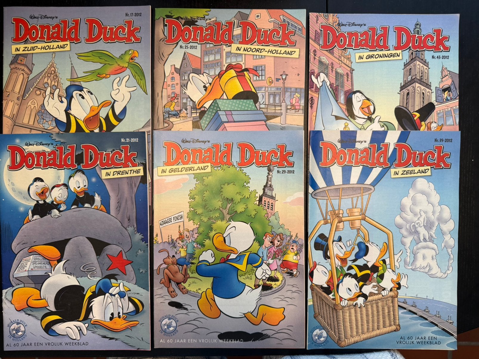 Donald Duck Weekblad 2012 17 21 25. 29 39 43 Provincies, Boeken, Stripboeken, Meerdere stripboeken, Ophalen of Verzenden, Zo goed als nieuw