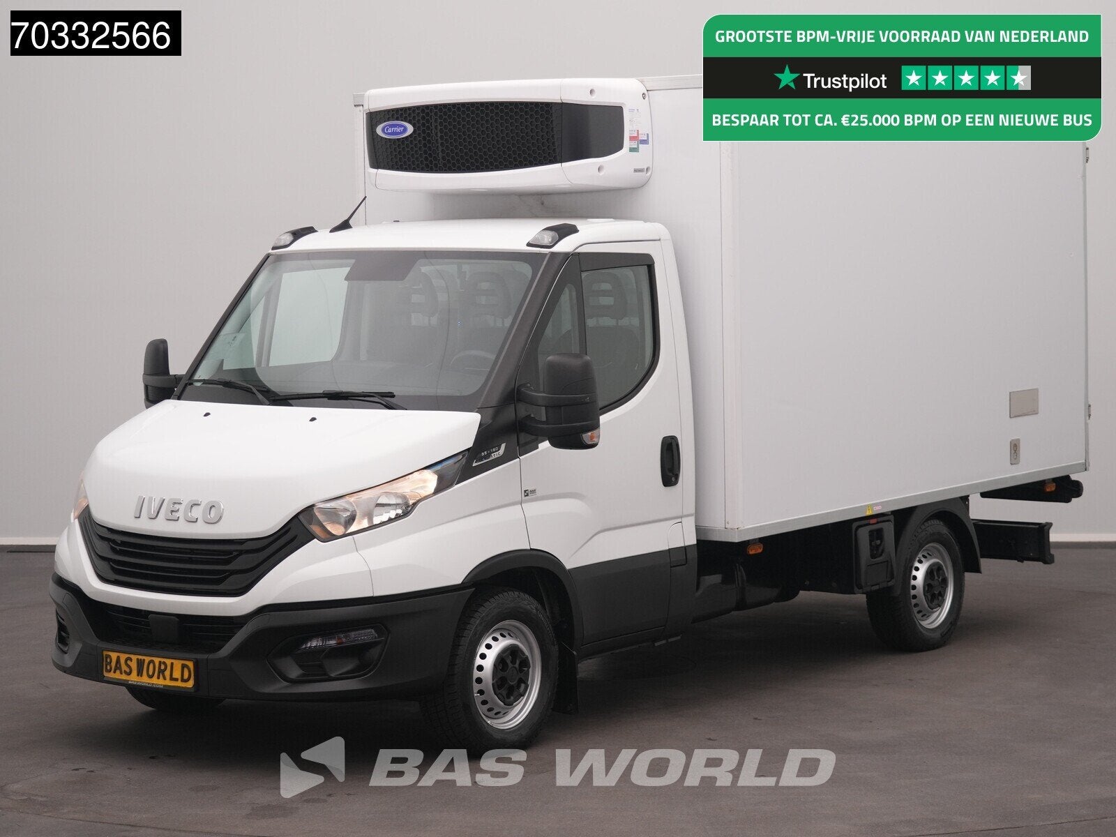 Iveco Daily 35S16 Automaat Koelwagen Vriezer Zijdeur Achterd, Automaat, Stof, Gebruikt, Euro 6