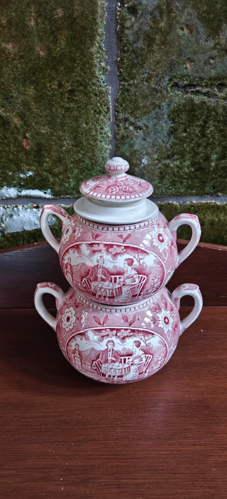 Teadrinker suikerpotjes maat 3 en 4. Societe Ceramique, Antiek en Kunst, Antiek | Servies los, Ophalen of Verzenden