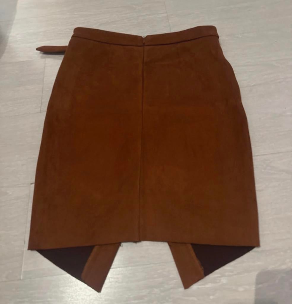 Costes suède rok roestbruin - Maat M, Ophalen of Verzenden, Zo goed als nieuw, Maat 38/40 (M), Bruin