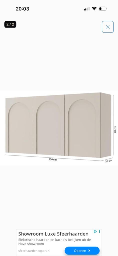 Dressoir kast, Huis en Inrichting, Kasten | Dressoirs, Ophalen of Verzenden, Nieuw, 25 tot 50 cm, 50 tot 100 cm