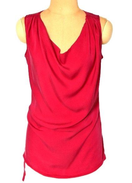 Claudia Sträter zijde topje, roze/fuchsia, Mt. 34 / XS, Kleding | Dames, Overige kleuren, Verzenden, Zo goed als nieuw, Claudia Sträter