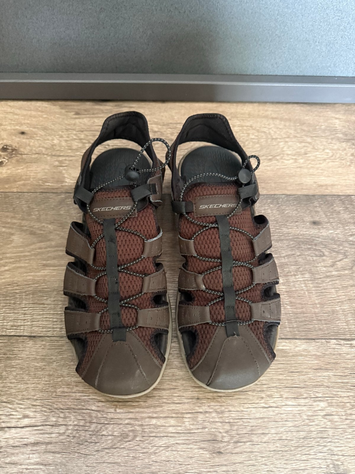 Skechers Heren Sandalen - Bruin - Maat 48.5, Ophalen of Verzenden, Gedragen, Bruin, Sandalen