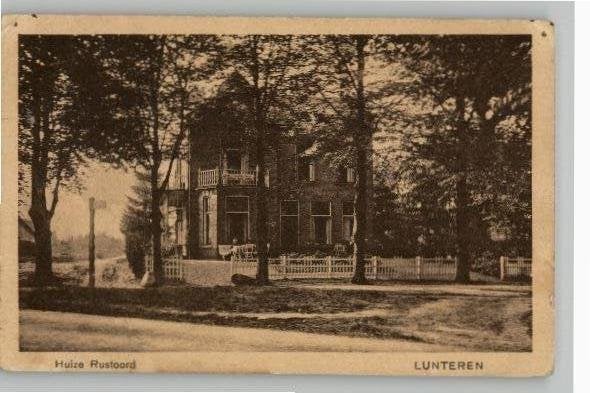 Lunteren Huize Rustoord st 1922 uitg G. v.d. Berg, Verzenden, 1920 tot 1940, Gelopen, Gelderland