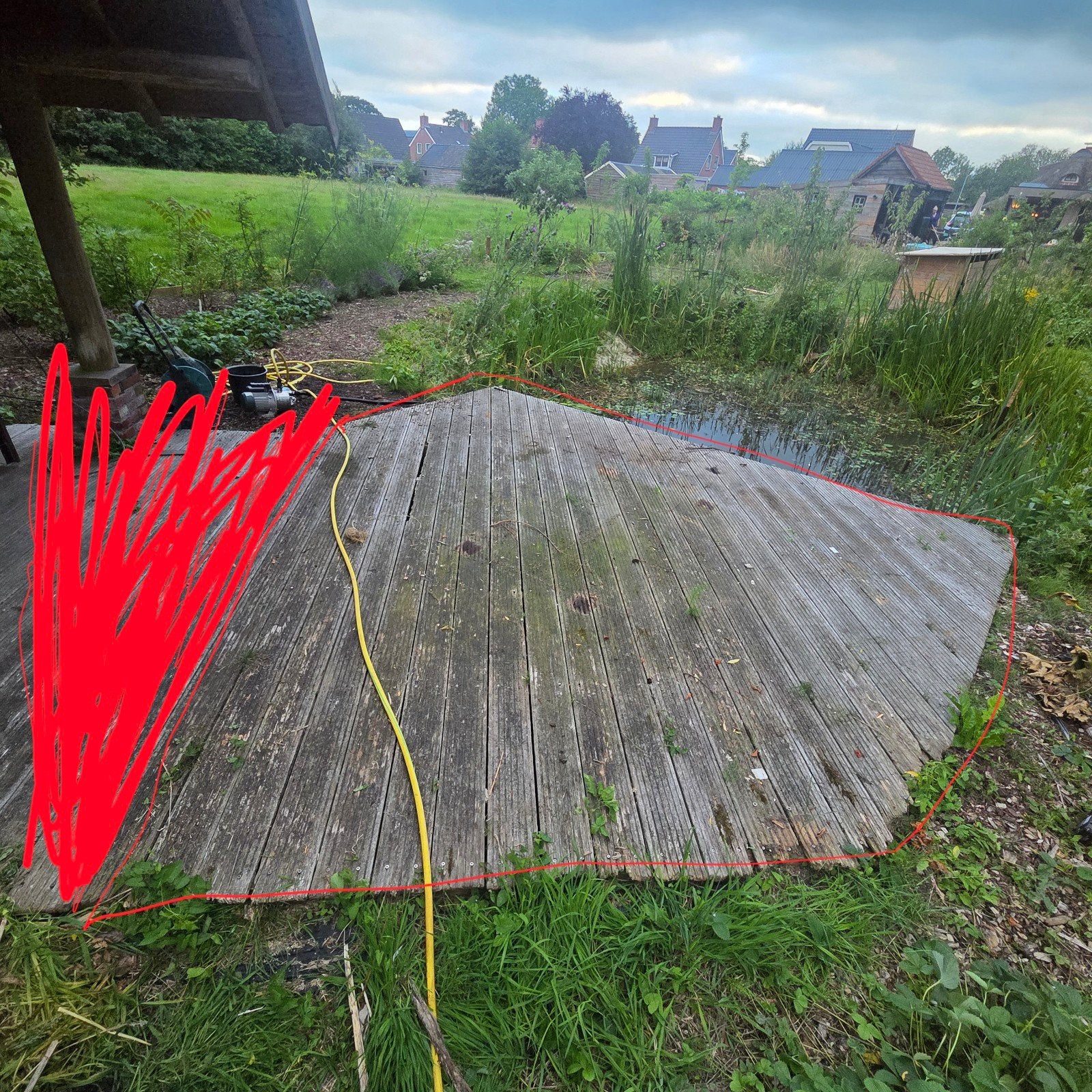 70m Gebruikte hardhouten vlonderplanken, Ophalen of Verzenden, Gebruikt, Hout