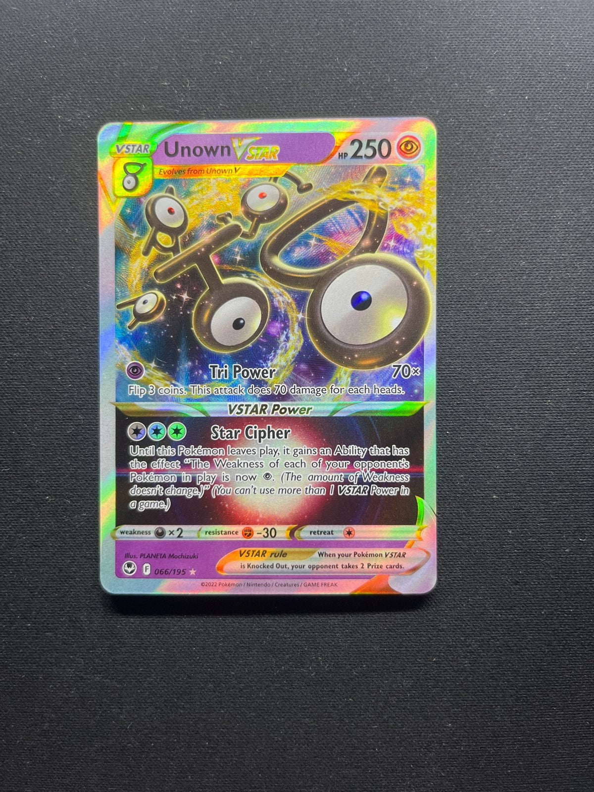 Unown VSTAR Pokémon kaart 066/195 Silver Tempest, Ophalen of Verzenden, Zo goed als nieuw, Losse kaart