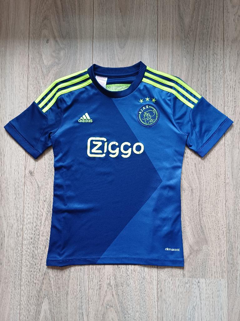 Ajax shirt/ Adidas/ Ziggo, blauw/geel, maat 152, Kinderen en Baby's, Kinderkleding | Maat 152, Ophalen, Adidas, Gebruikt, Jongen of Meisje