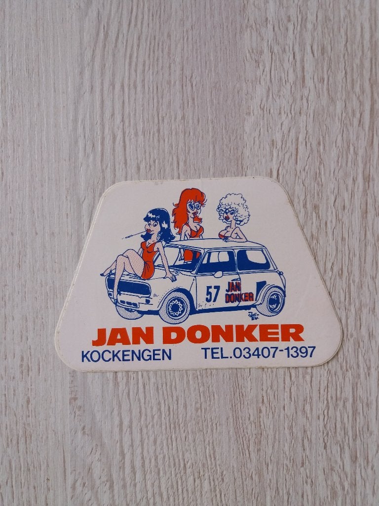 sticker JAN DONKER te KOCKENGEN, Ophalen of Verzenden, Zo goed als nieuw, Bedrijf of Vereniging