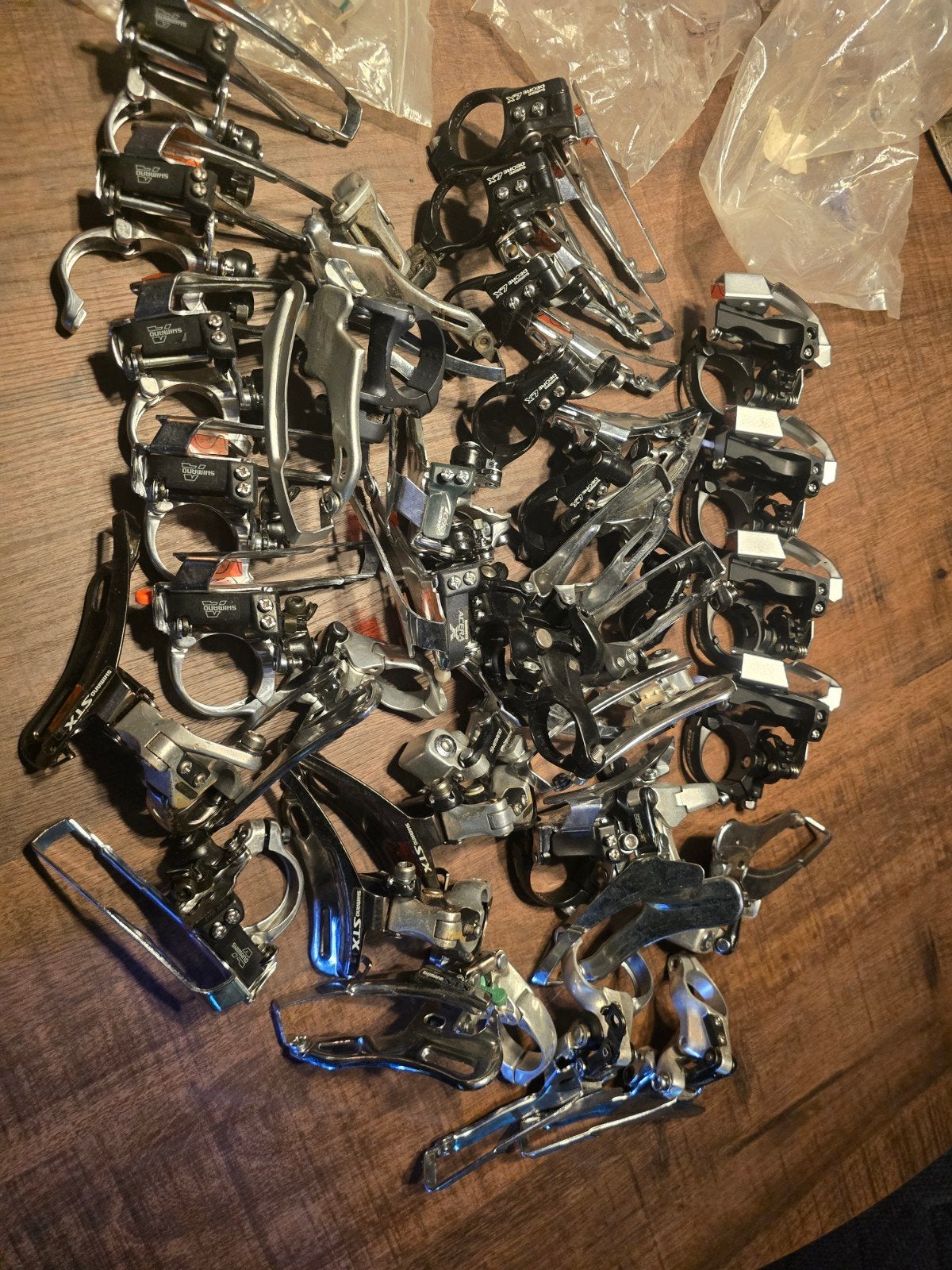 Partij van 40 Derailleurs nieuw (Shimano Deore LX, STX), Gebruikt, Tw, Derailleur of Ketting, Tw
