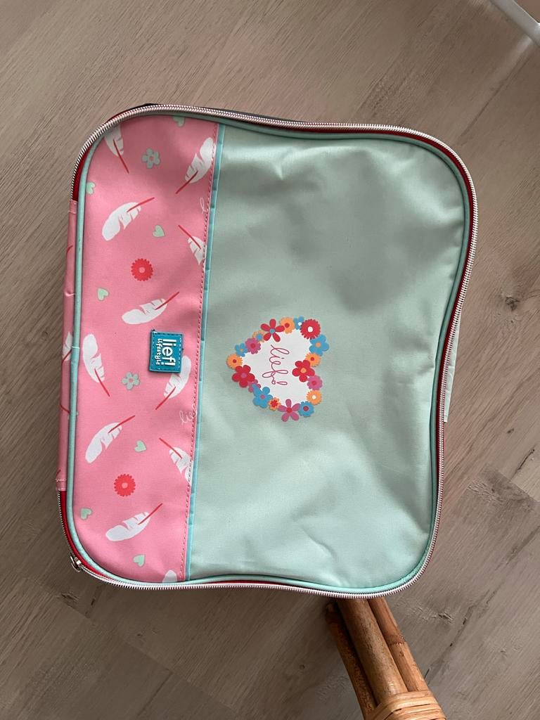 Lief! by Princess Traveller kinderkoffer roze/mintgroen, 40 tot 60 cm, 30 cm of meer, Gebruikt, Roze