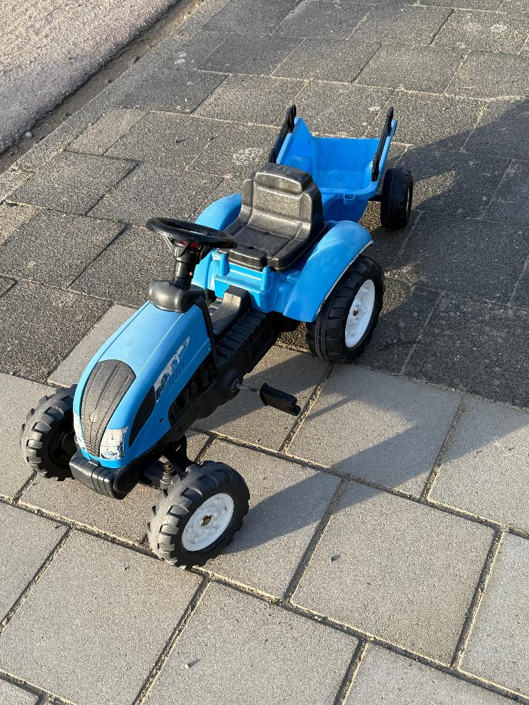 traptractor trap tractor Landini 110 met aanhanger, Kinderen en Baby's, Speelgoed | Buiten | Voertuigen en Loopfietsen, Ophalen